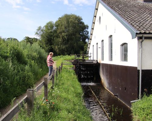 De buitenzijde van de molen